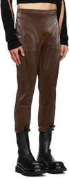 Mugler Brown Embossed Trousers