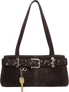 OSOI Brown Shoulder Brocle Mini Bag