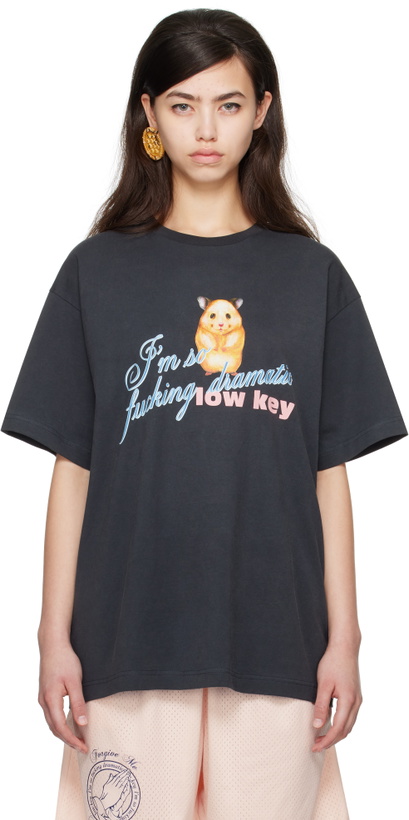 Photo: I'm Sorry by Petra Collins SSENSE Exclusive Black JennyFax Edition Oversized T-shirt