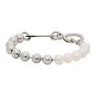 IN GOLD WE TRUST Silver Ball Chain and Pearls Bracelet