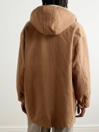 Auralee - Cotton-Canvas Hooded Parka with Detachable Gilet - Brown