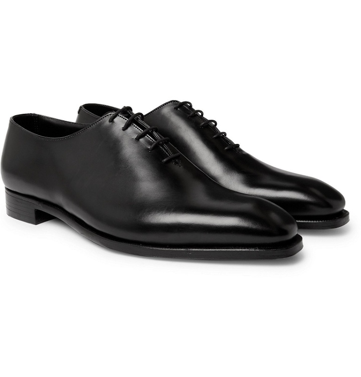 Photo: George Cleverley - Alan 3 Whole-Cut Leather Oxford Shoes - Black