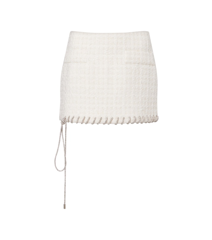 Photo: Area Embellished tweed miniskirt