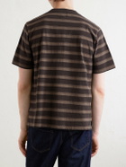 Oliver Spencer - Judd Striped Organic Cotton T-Shirt - Brown