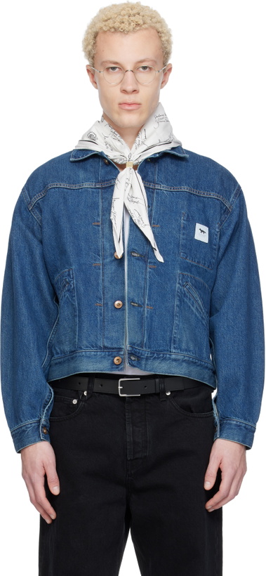 Photo: Maison Kitsuné Blue KURO Edition Selvedge Voyage Denim Jacket