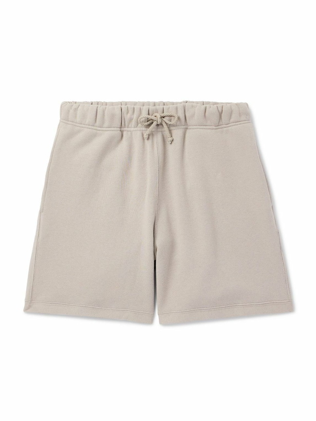 Photo: Stòffa - Straight-Leg Cotton-Terry Drawstring Shorts - Brown