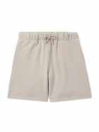 Stòffa - Straight-Leg Cotton-Terry Drawstring Shorts - Brown