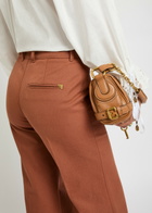 Chloe Flared-leg Canvas Trousers Light Brown