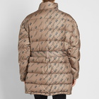 Wooyoungmi Men's All Over Logo Puffer Jacket in Beige/Black