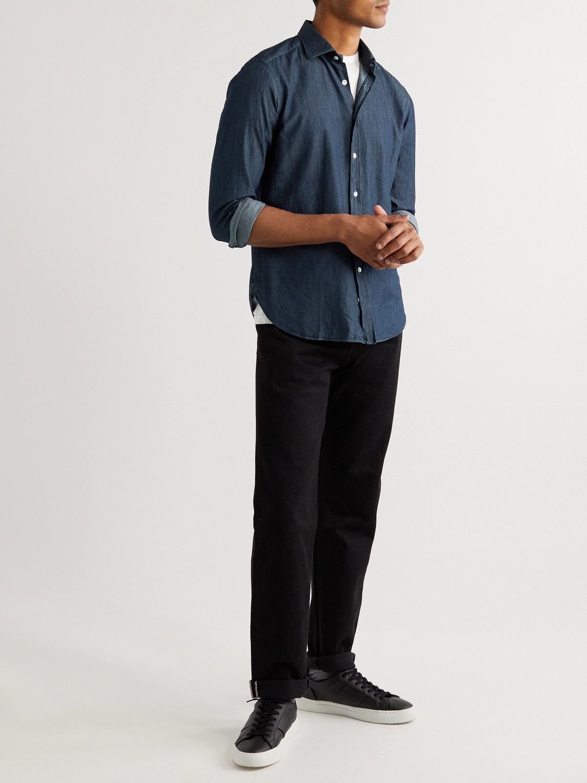 MP Massimo Piombo - Denim Shirt - Blue