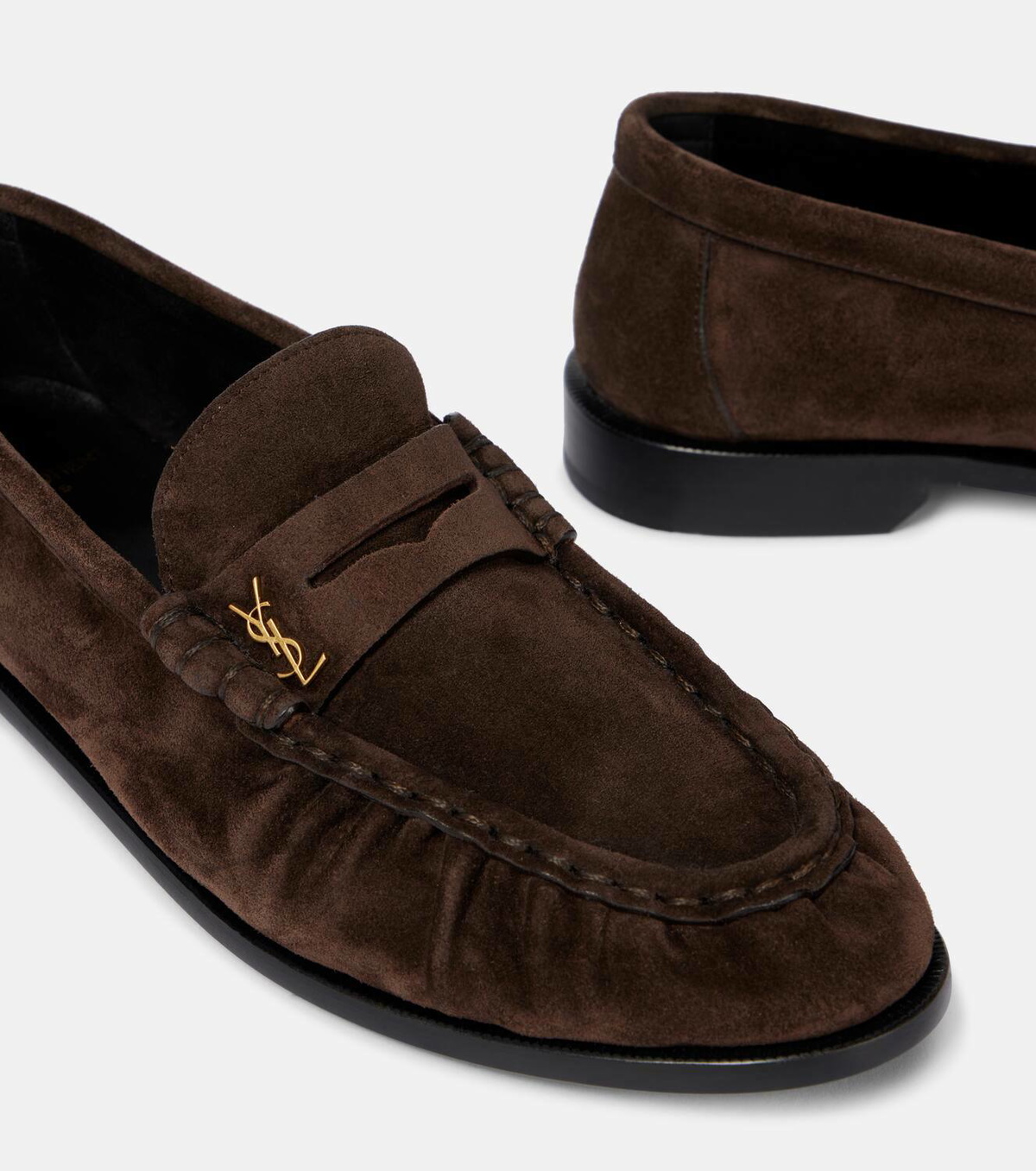 Saint Laurent Le Loafer suede penny loafers