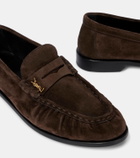 Saint Laurent Le Loafer suede penny loafers