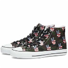 Converse Men's Skate Chuck Taylor All Star Pro Hi-Top 'Peace' Sneakers in Piquant Green/Blue