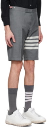Thom Browne Grey 4-Bar Shorts