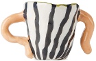 Ottolinger SSENSE Exclusive White & Black Striped Coffee Mug