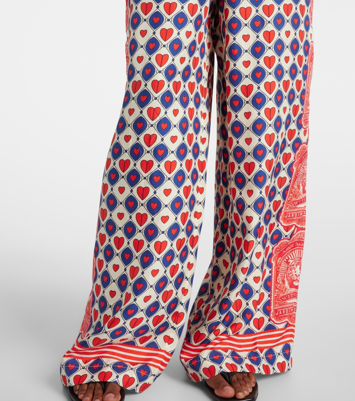 Camilla Printed silk palazzo pants