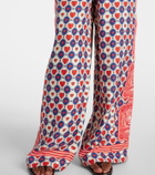 Camilla Printed silk palazzo pants