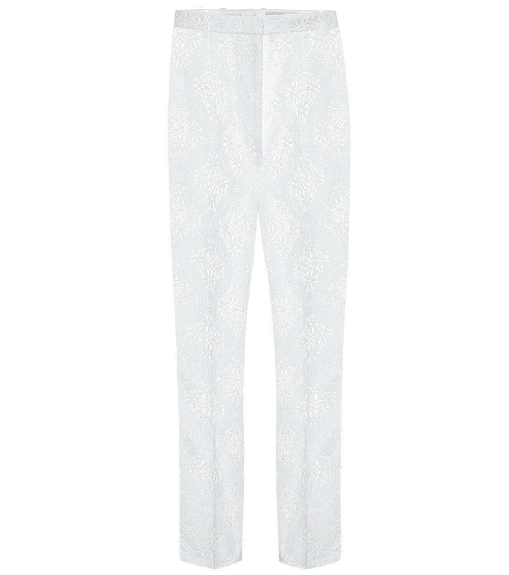 Photo: Alexander McQueen High-rise floral-lace slim pants