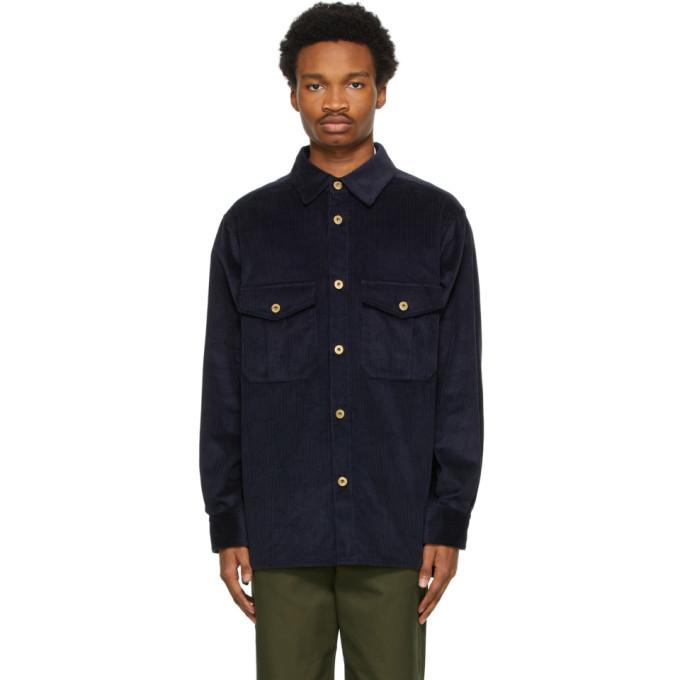 Photo: Loewe Navy Corduroy Shirt Jacket