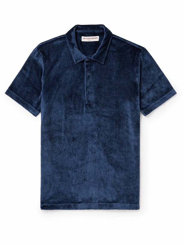 Photo: Orlebar Brown - Walcott Modal and Cotton-Blend Terry Polo Shirt - Blue