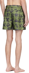 Vivienne Westwood Green Figurines Classic Swim Shorts