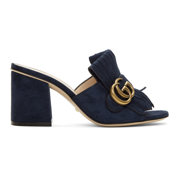 Gucci marmont hotsell suede sandals