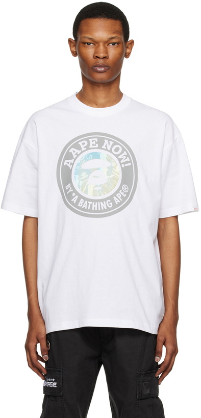 Photo: AAPE by A Bathing Ape White Basic T-Shirt