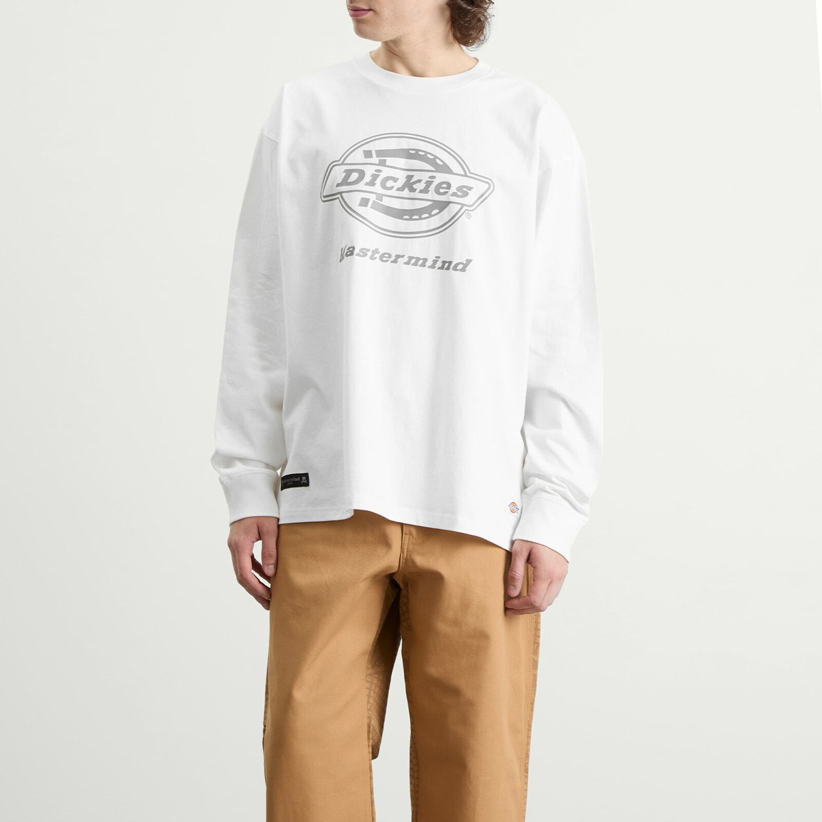 MASTERMIND WORLD Men's x Dickies Logo Long Sleeve T-Shirt in White