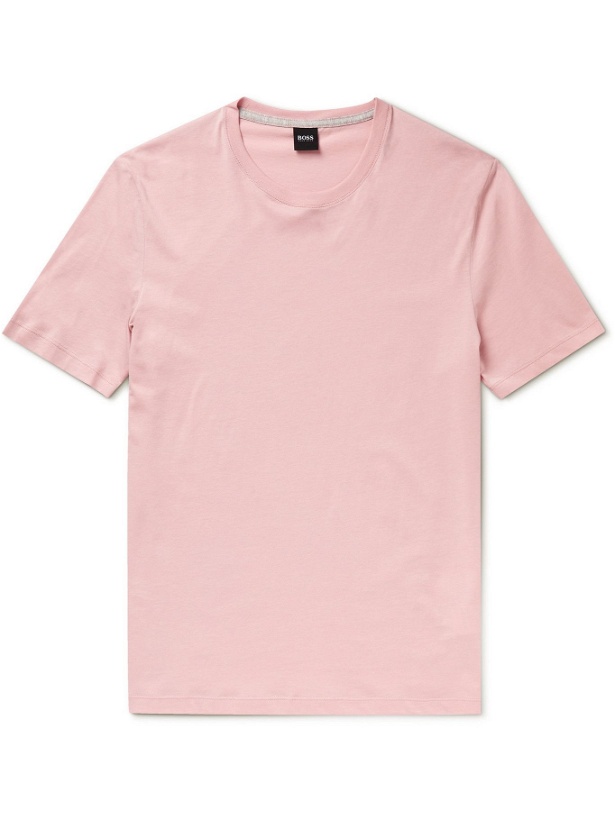 Photo: HUGO BOSS - Slim-Fit Cotton-Jersey T-Shirt - Pink