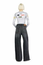 Diesel Relaxed Jeans Low Waist 1996 D-Sire, Black/Dark grey, Button fly