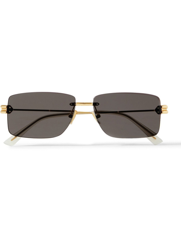 Photo: Bottega Veneta - Frameless Gold-Tone Sunglasses