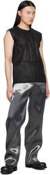 HELIOT EMIL Silver Liquid Metal Trousers