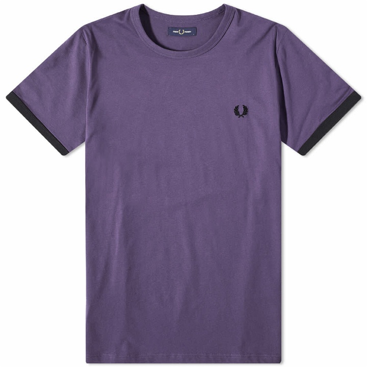 Photo: Fred Perry Authentic Men's Ringer T-Shirt in Purple Heart