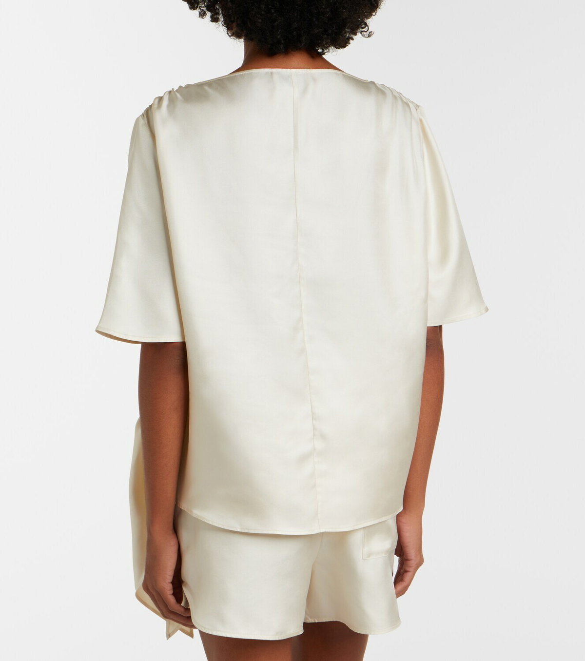 Loulou de Saison Mano silk satin top