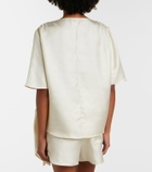 Loulou de Saison Mano silk satin top