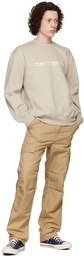 Carhartt Work In Progress Beige Cotton Sweatshirt