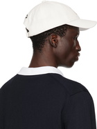 Maison Kitsuné White Large Fox Head Embroidery Cap