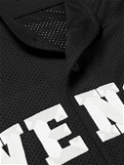 Givenchy - Oversized Logo-Appliquéd Mesh Baseball Shirt - Black