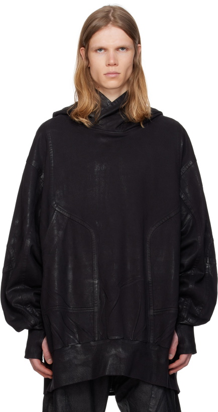 Photo: Julius Black Coated Ilium Hoodie