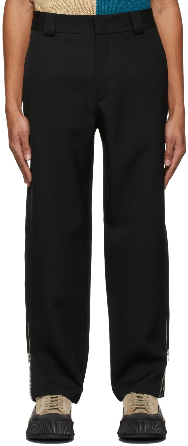 Jil Sander Black Wool Gabardine Trousers Jil Sander