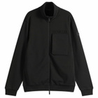 Moncler Men's Fleece Zip Up Jacket in Black
