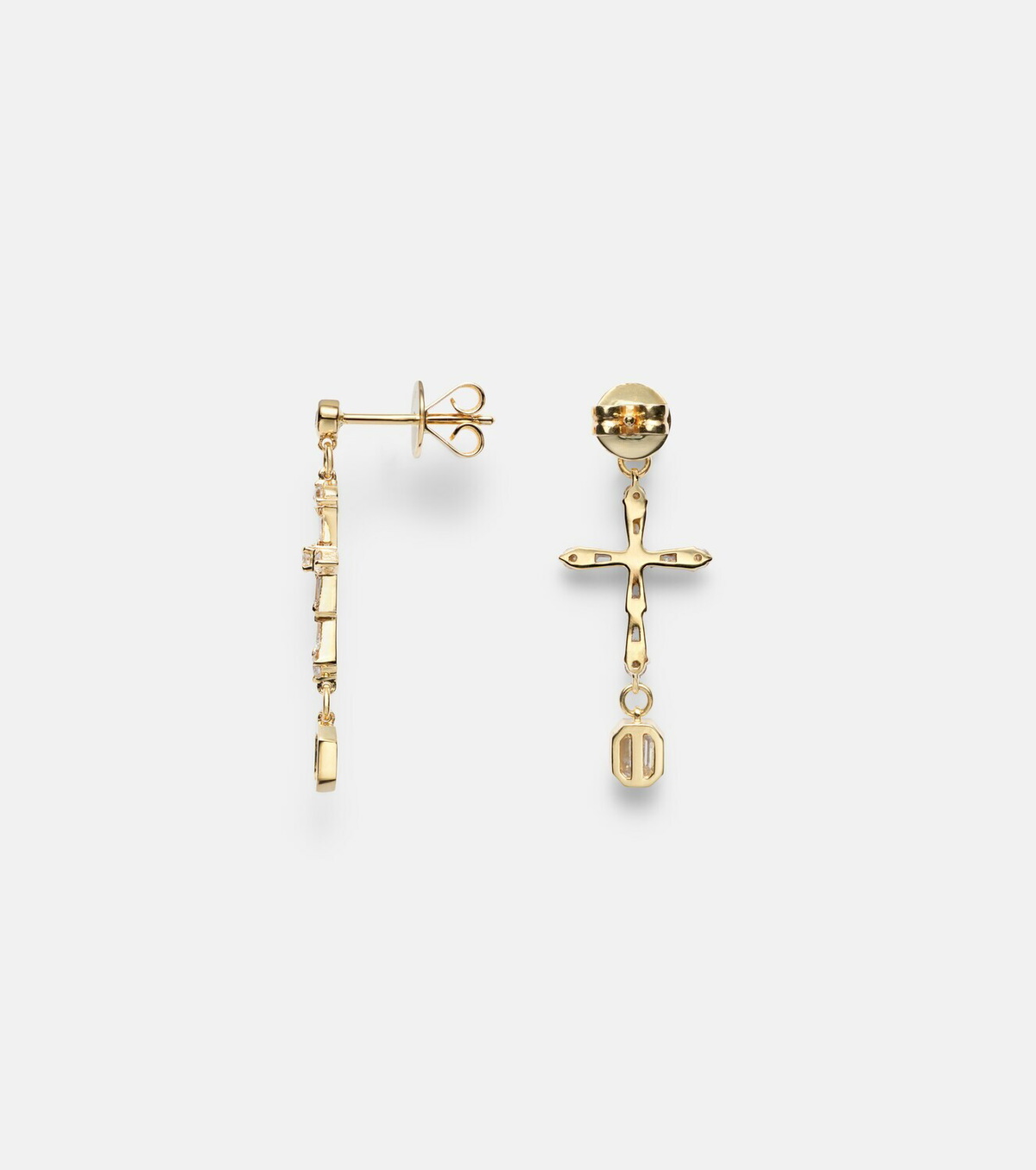 Shay Jewelry 18kt gold (750/1000) drop earrings with diamonds
