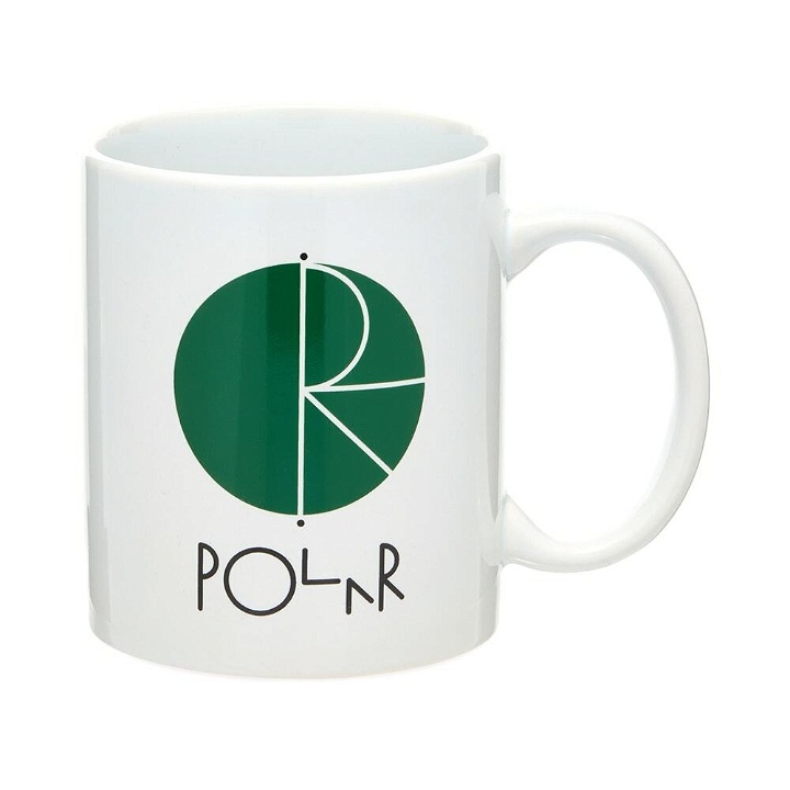 Photo: Polar Skate Co. Men's Fill Logo Mug in White/Green