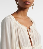 Poupette St Barth Moon ruffled blouse