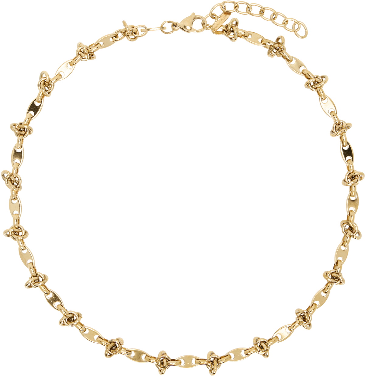 Ernest W. Baker Gold & Green Oval Stone Necklace Ernest W. Baker