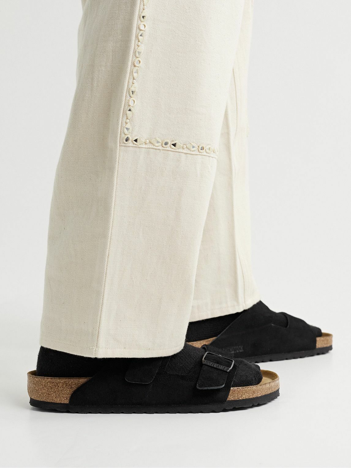 BIRKENSTOCK - Arizona Suede Sandals - Black