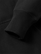 CHAMPION - Logo-Embroidered Fleece-Back Cotton-Jersey Hoodie - Black