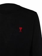 AMI PARIS - Logo Wool & Viscose Crewneck Sweater