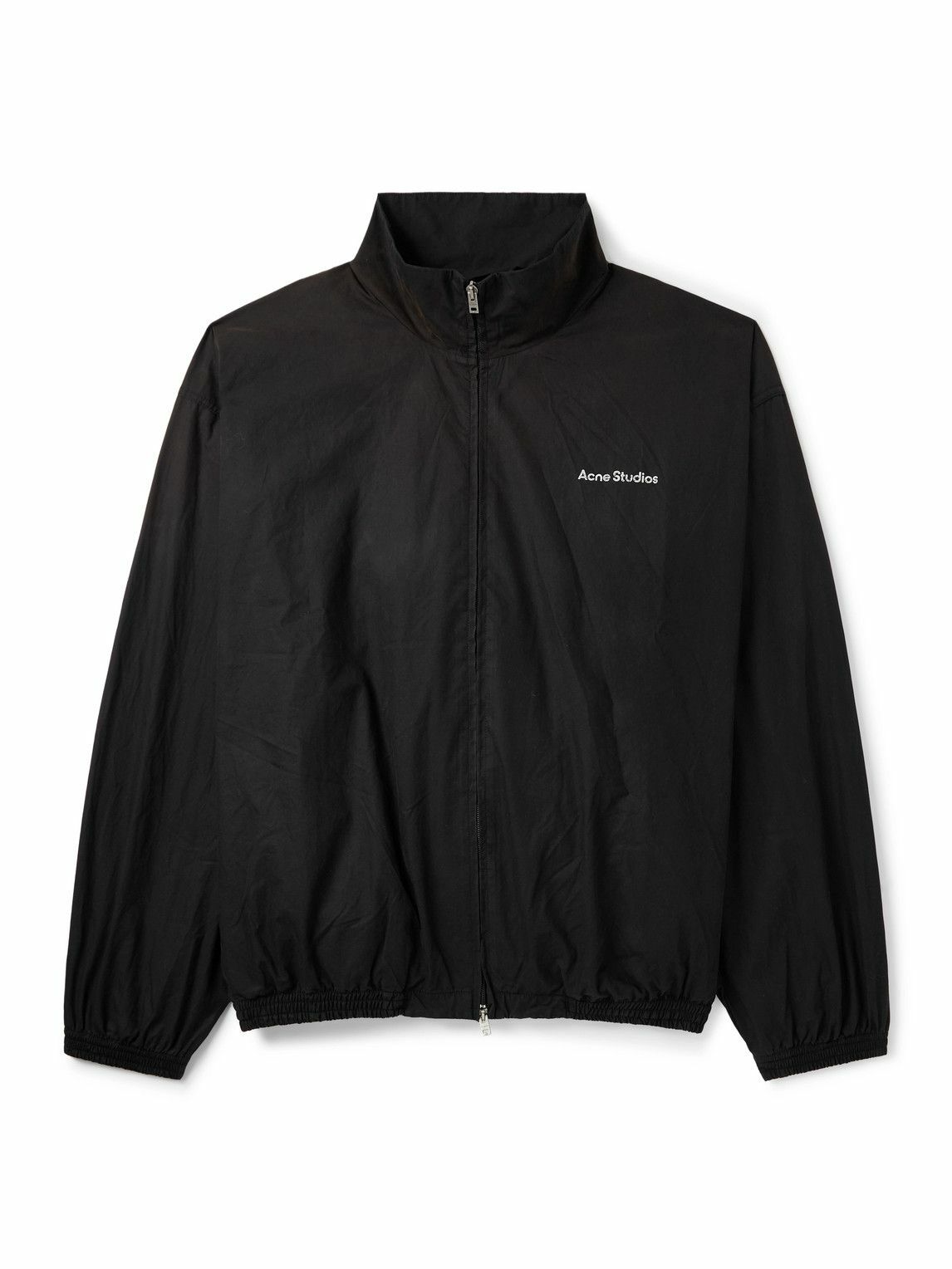 Acne Studios Black Printed Logo Zipper Jacket Acne Studios