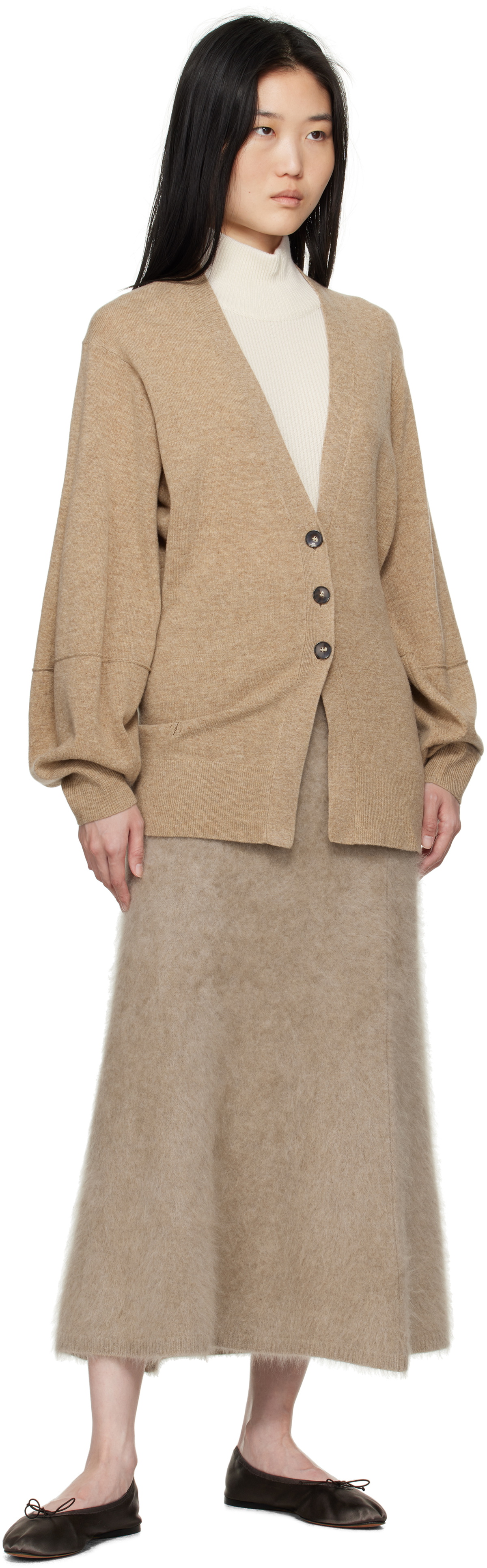 The Garment Beige Como Sleeve Cardigan